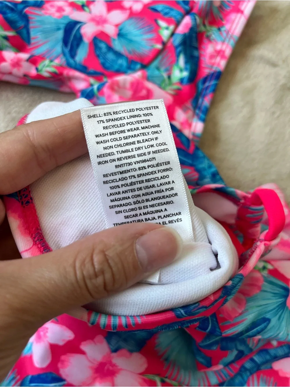 Art Class Girl’s Pink Long-Sleeve Rashguard Bottoms Swim Set Medium (8) NWT